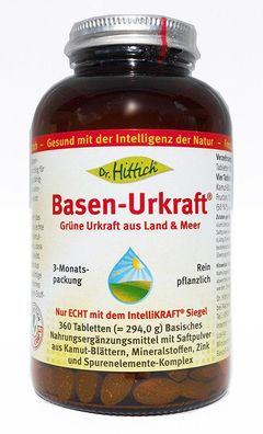 Dr. Hittich Basen-Urkraft, 2x 360 Tabletten, Kamut, Calcium, Magnesium, Zink
