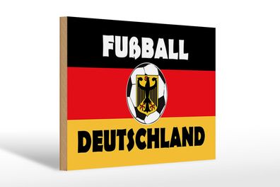 Holzschild Spruch 30x20 cm Fußball Deutschland Holz Deko Schild wooden sign