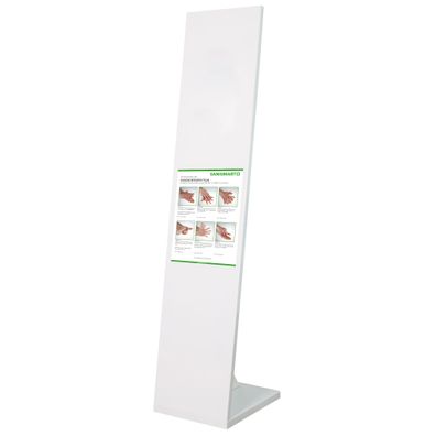 Sanismart Desinfektionsständer Weiß 150 cm + Hygieneplan