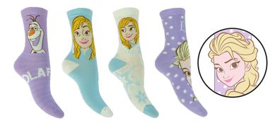 Die Eiskönigin Frozen, Mädchen Socken Strümpfe, mit ELSA ANNA OLAF Motiv, 1Paar