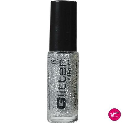 Jofrika 71535x - Glitter Nail Polish, Nagellack, Silber, Gold, Regenbogen