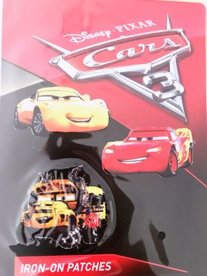 Disney Pixar Cars 3 Mc Queen Flicken - Aufnäher - Iron on Patches - 3er SET