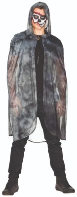 Mottoland 119198 - langer Umhang - Cape - dunkelgrau-meliert - Kostüm Zubehör