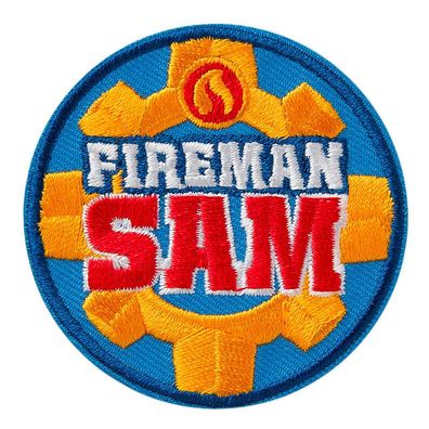 Feuerwehrmann Sam LOGO Applikation * Flicken Aufbügeln Aufnähen - Fireman Sam
