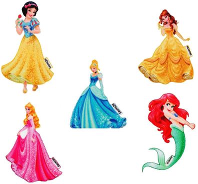 Disney Prinzessinnen Applikationen, Bügelbild Patch Arielle Belle Cinderella etc