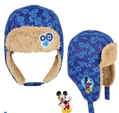 Russische Kinder Wintermütze * Disney Micky Maus* Gr. 52-54 cm Fliegermütze