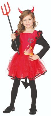 Mottoland 116245 - Teufelin, Teufel Kinder Kostüm, Gr. 104 - 140 Halloween
