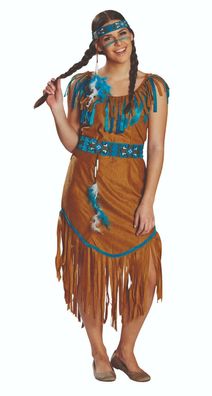 PxP 118147 - Indianerin, 2 tlg. Erwachsenen Kostüm, Gr. 36 - 48