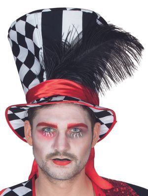 Mottoland 414457 - Black White Hat 57 - Kostüm Zubehör Hut, Zylinder, Pierrot