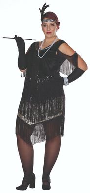 PxP 13473 - Charleston Full Cut, Plus Size Damen Kostüm Gr. 42 - 58 - Kleid