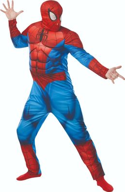 Rubies 3821173 - Spider-Man Deluxe - Adult Kostüm, MARVEL, Gr. STD - XL