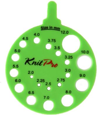 KnitPro 10992 Nadelmaß rund, grün, 6 cm Durchmesser