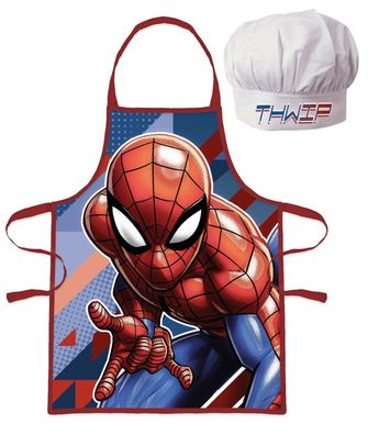 Kinder BackSet Marvel Spider-Man Kochset, Schürze mit Mütze, Spiderman Chefkoch