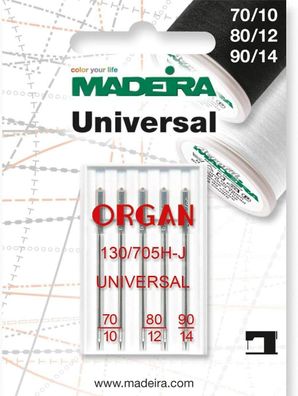 Madeira 9459 Universal Maschinennadeln, Nähmaschinennadeln, 70/10 80/12 90/14