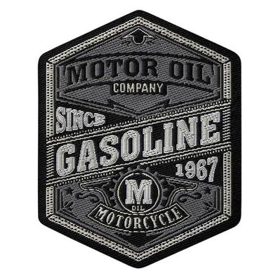 Mono Quick 08056 Gasoline 1967, Schwarz, Bügelbild, Patch Motor