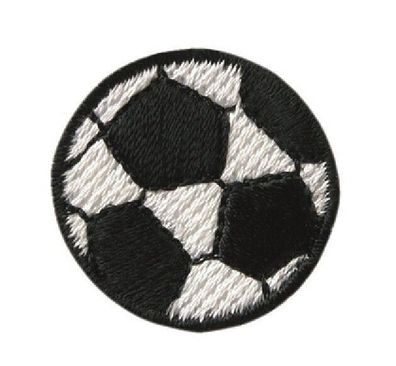 Mono Quick 02055 Fußball, Bügelbild, Patch, ca. 2,5 x 2,5 cm Sport Ball