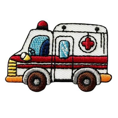 Mono Quick 04019 Krankenwagen, Bügelbild, Patch, ca.4,7 x 3,1 cm Rettungswagen