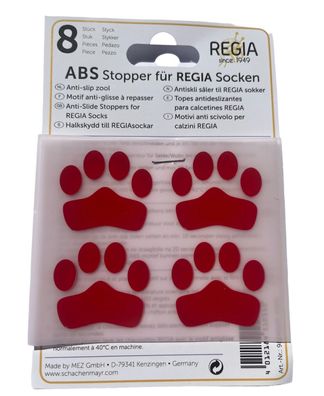 Regia ABS Stopper Tatzen zum aufbügeln, Bügelbild, 8 Stück, verschieden Farben