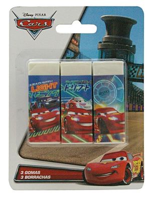 Disney Pixar Cars * Radiergummi * Radierer * Radier Gummi * 3er Pack * NEU