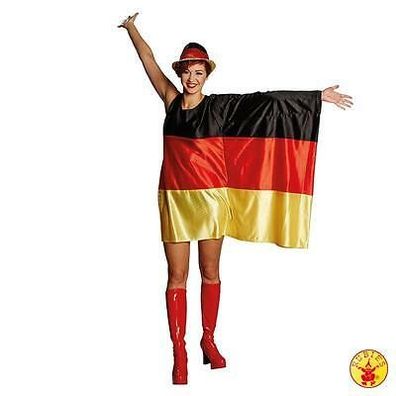 PxP 13913 - Flaggen Kleid Deutschland. M/ L XL * WM EM * Fußball Fan Zubehör