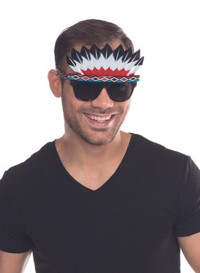 Mottoland Brillen * Brille Pirat Kapitän Indianer * Zubehör für Karneval / Partys
