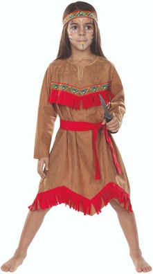 Mottoland 116282 - Indianerin Kostüm - Kinder Indianermädchen Kleid