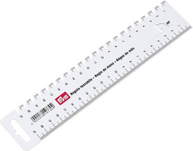Prym, 610730 Handmaß weiß, Kunststoff, 21 cm, Anzeichenhilfe für 90°-Winkel