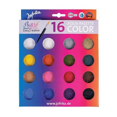 Jofrika Cosmetics 708795 - Aqua Color Palette 16er Schminkpalette