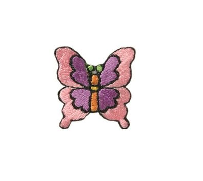 Mono Quick 02072 Schmetterling, rosa, Bügelbild, Patch, ca. 1,8 x 1,8 cm Sommer