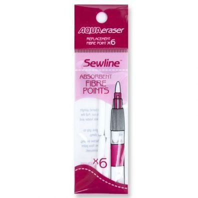 Sewline FAB50025 Aqua Eraser Refill, 6 Faserspitzen für den Radierer auf Wasserb