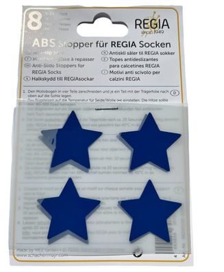 Regia ABS Stopper Sterne, Fische, Herzen oder Blumen zum aufbügeln, 8 Stück