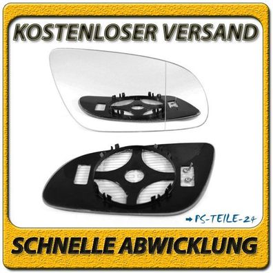 spiegelglas für AUDI A8 D3 2003-2008 rechts asphärisch beheizbar mit Platte