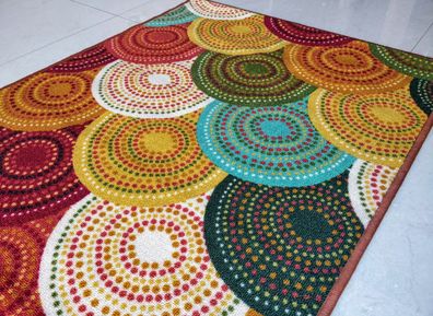 Rutschfester kleiner Teppich - (mehrfarbiger) Teppich aus Polyester