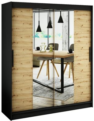 Kleiderschrank, Schiebetürenschrank Schlafzimmer, Schrank mit Spiegel BRENT T1 180 cm