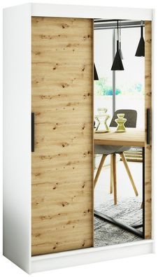 Kleiderschrank, Schiebetürenschrank Schlafzimmer, Schrank mit Spiegel BRENT T2 150 cm
