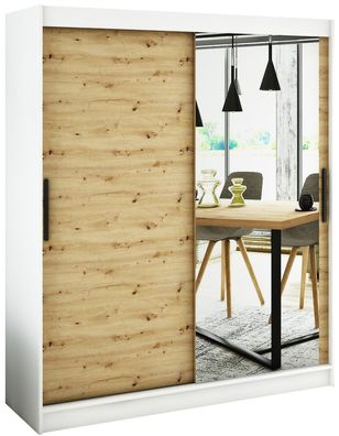 Kleiderschrank, Schiebetürenschrank Schlafzimmer, Schrank mit Spiegel BRENT T2 200 cm