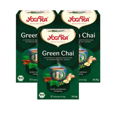 3 x BIO YOGI TEA Green Chai | 3 x 30,6g