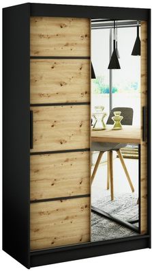 Kleiderschrank, Schiebetürenschrank Schlafzimmer, Schrank mit Spiegel BRENT V2 150 cm