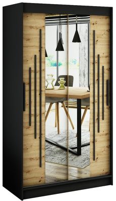 Kleiderschrank, Schiebetürenschrank Schlafzimmer, Schrank mit Spiegel BRENT Y1 150 cm