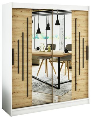 Kleiderschrank, Schiebetürenschrank Schlafzimmer, Schrank mit Spiegel BRENT Y1 200 cm