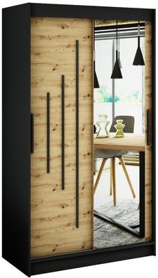 Kleiderschrank, Schiebetürenschrank Schlafzimmer, Schrank mit Spiegel BRENT Y2 150 cm