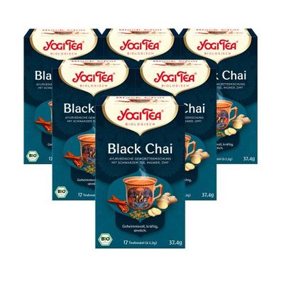 6 x BIO YOGI TEA Black Chai | 6 x 37,4g