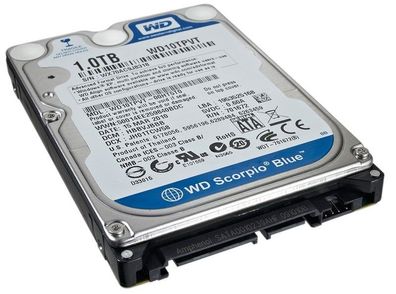 Western Digital WD10TPVT Scorpio 1TB interne Festplatte (6,4 cm (2,5 Zoll), 5200 rp