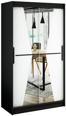 Kleiderschrank Schiebetürenschrank Schlafzimmer, Schrank mit Spiegel BRENT MAR 150 cm