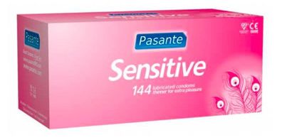 144 Stück Pasante Sensitive Kondome Präservative Gefühlsecht extra dünn MHD 05-2026