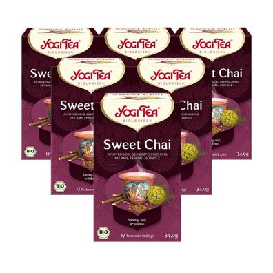 6 x BIO YOGI TEA Sweet Chai | 6 x 34g