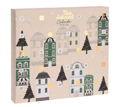 Tee Adventskalender 2023 klein - 23 x 21 cm - Weihnachten Advent Kalender Probier Set