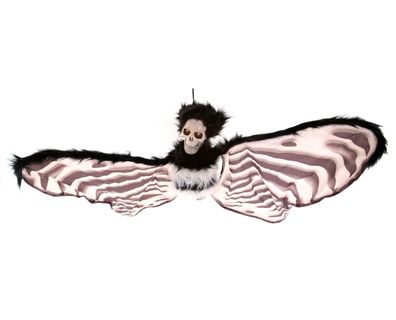 Halloween Dekoration Skelett Schmetterling mit Funktion Licht (30cm) Soundsensor