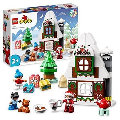LEGO 10976 DUPLO Lebkuchenhaus mit Weihnachtsmann Figur Spielzeug 50 Teile