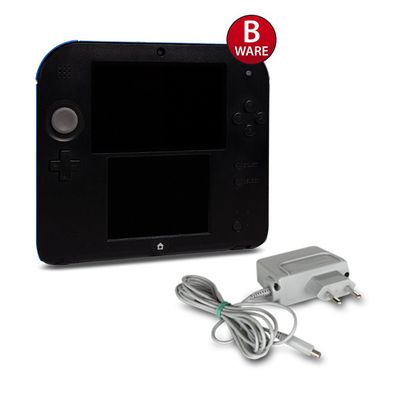 Nintendo 2DS Konsole in Schwarz / Blau + Ladekabel #24B